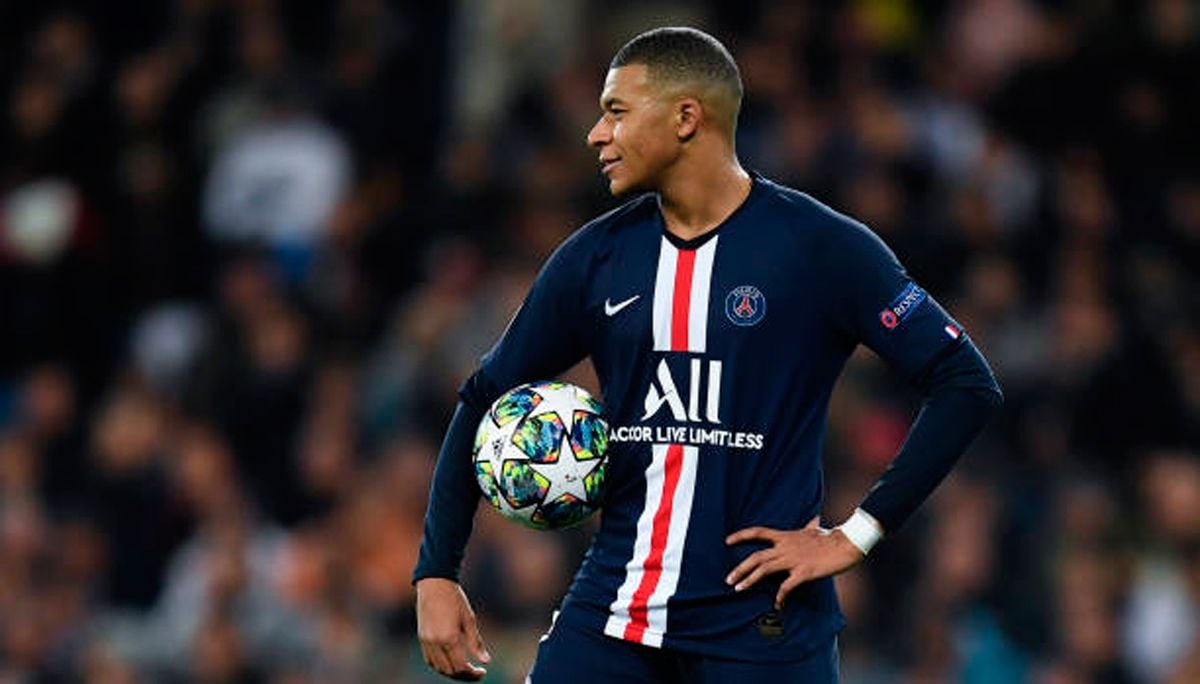 Kylian Mbappé, in the match against Real Madrid