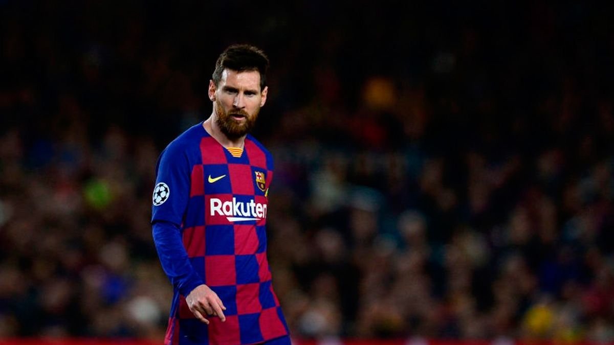 Leo Messi, candidate to the Golden Ball, in a match of Barça