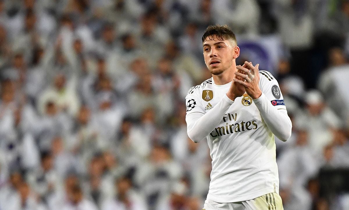 Fede Valverde, during the Madrid-PSG of Champions League