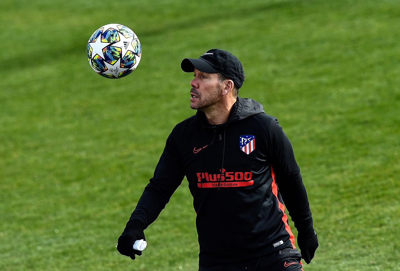 The Cholo Simeone in a training of the Athletic