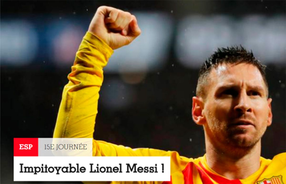 Leo Messi, en la portada de 'France Football' tras el Atlético-Barça