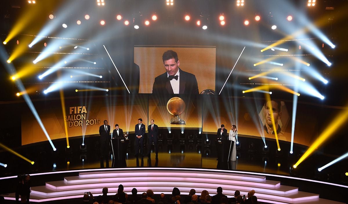 Messi, protagonist in the ceremony of the Golden Ball