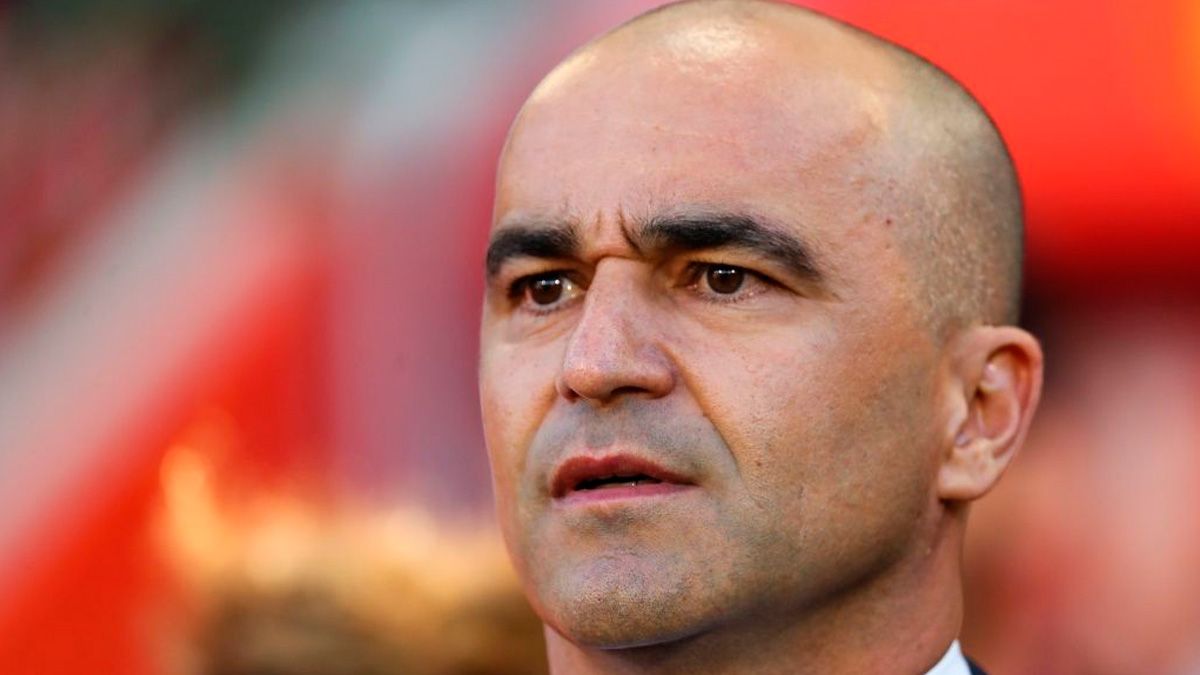 Roberto Martínez, candidate to Barça's bench, in a match of the Belgium national team