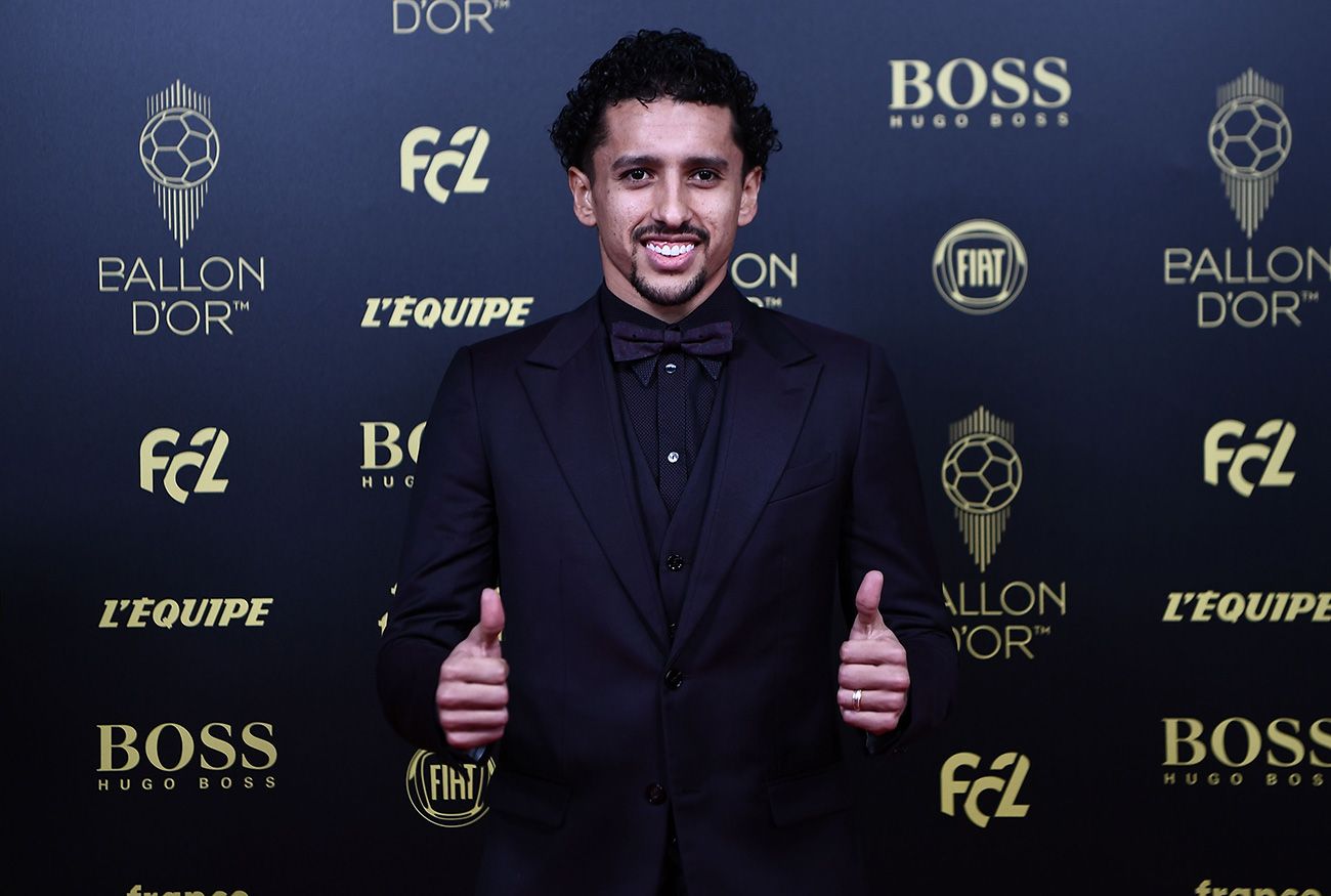 Marquinhos In the gala of the Balloon of Gold