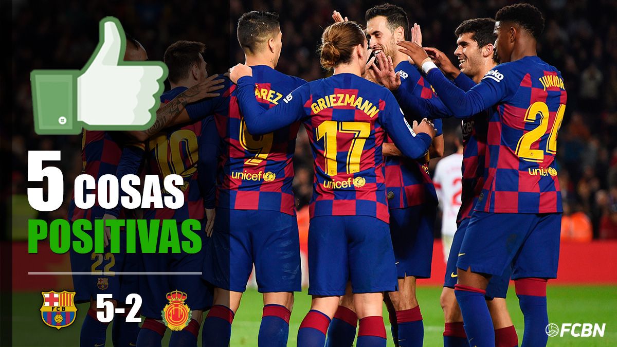 The five positive appearances of the Barça against the Mallorca