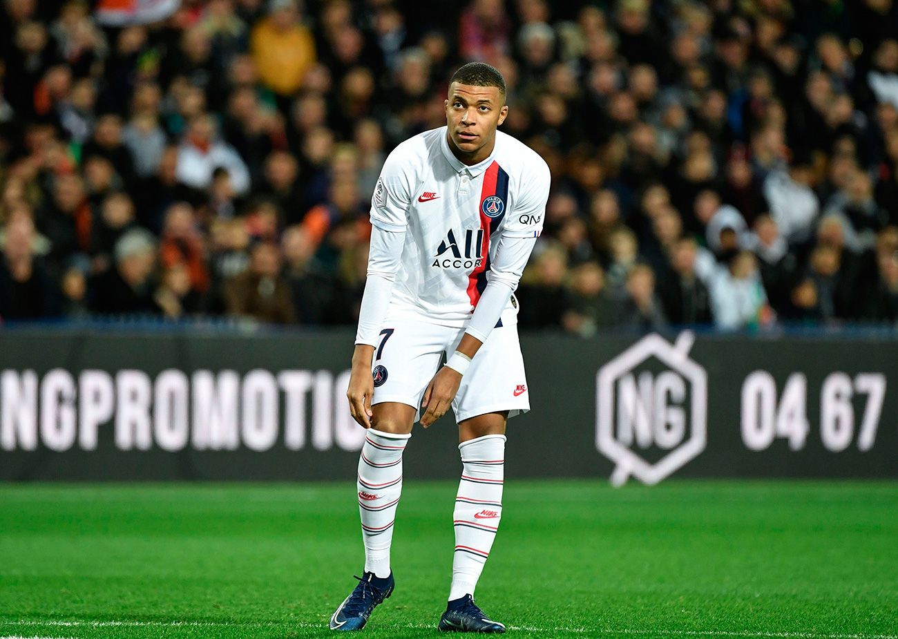 Mbappé During the party against the Montpellier