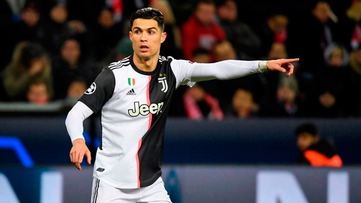 Cristiano Ronaldo en un partido de la Juventus en la Champions League
