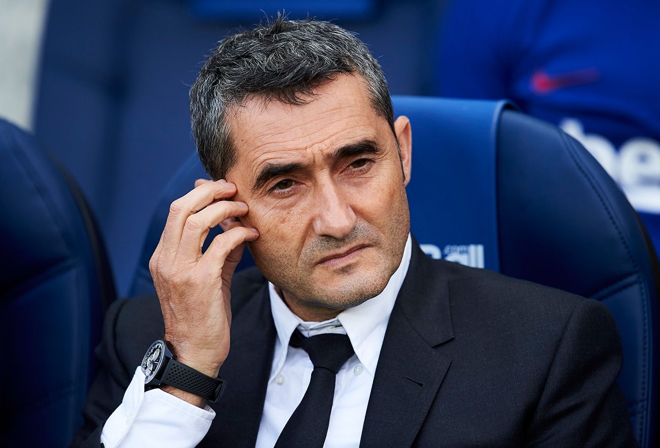 Ernesto Valverde in the bench of the Reale Sand