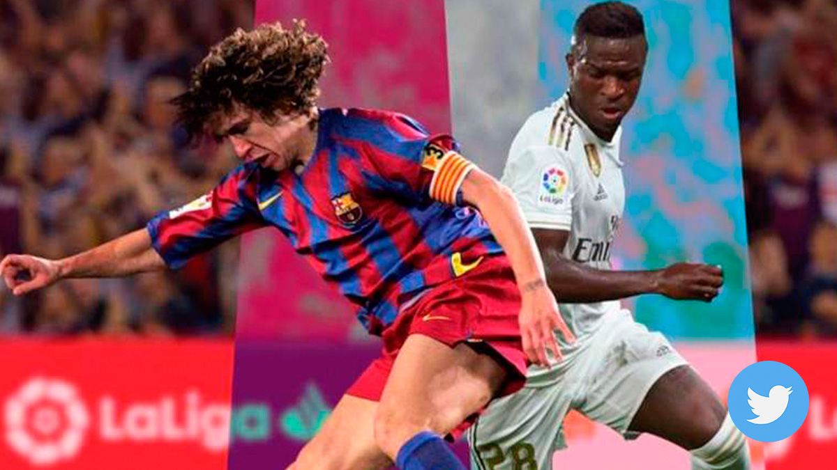 Puyol y Vinicius, cara a cara en un montaje de LaLiga