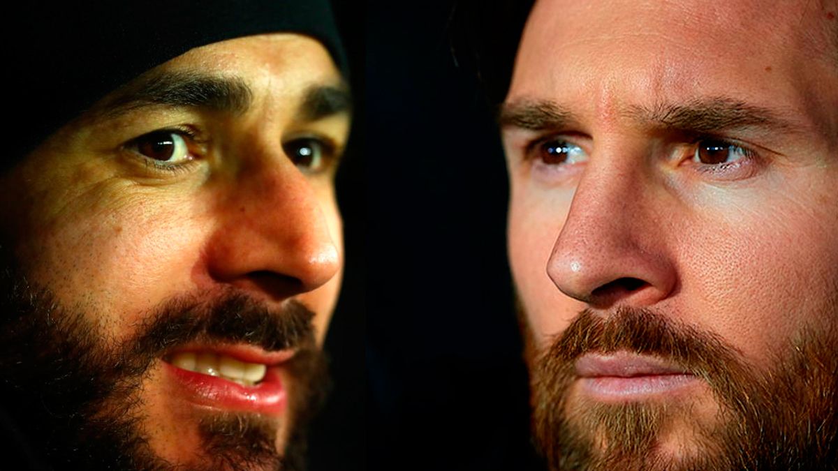 Karim Benzema y Leo Messi