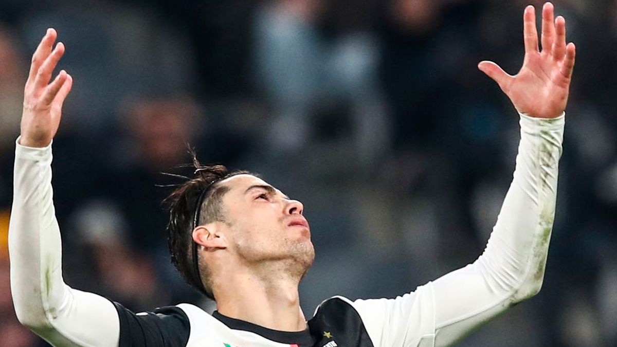 Cristiano Ronaldo en un partido de la Juventus en la Serie A