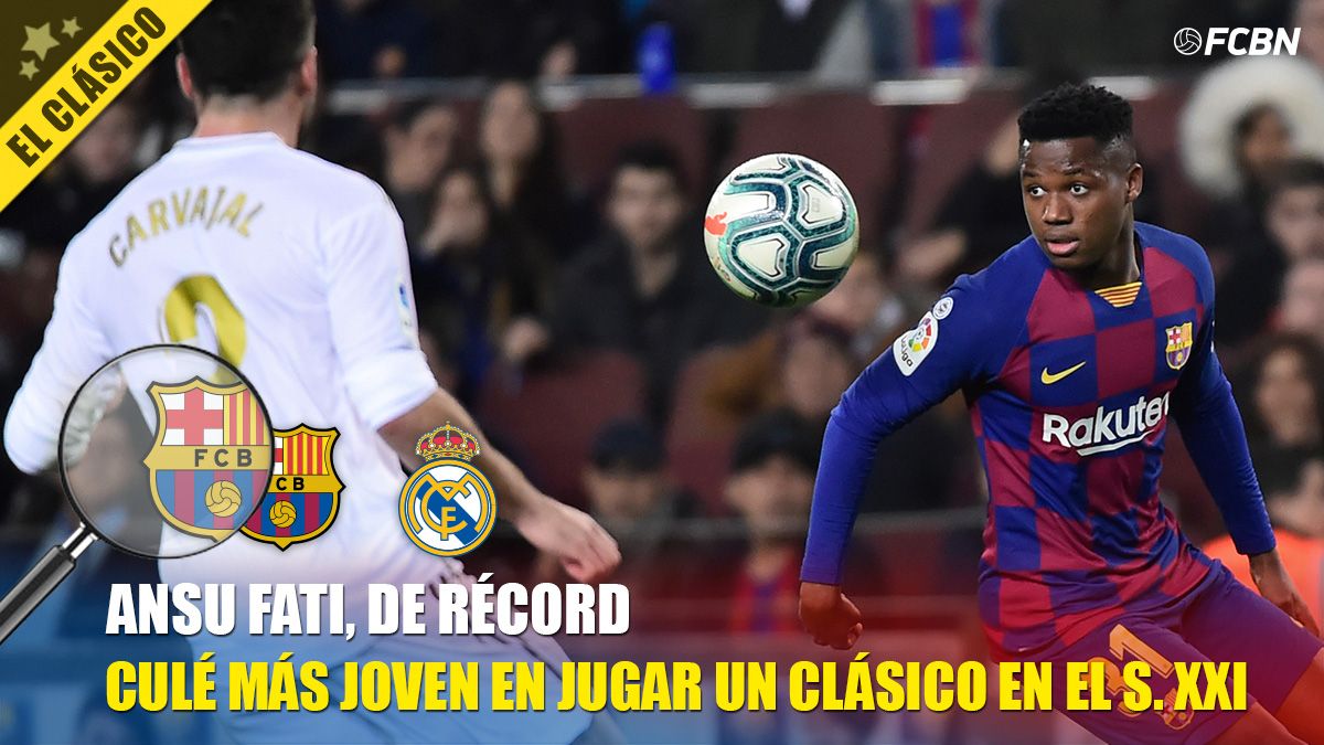 Ansu Fati, durante el Clásico contra el Real Madrid en el Camp Nou