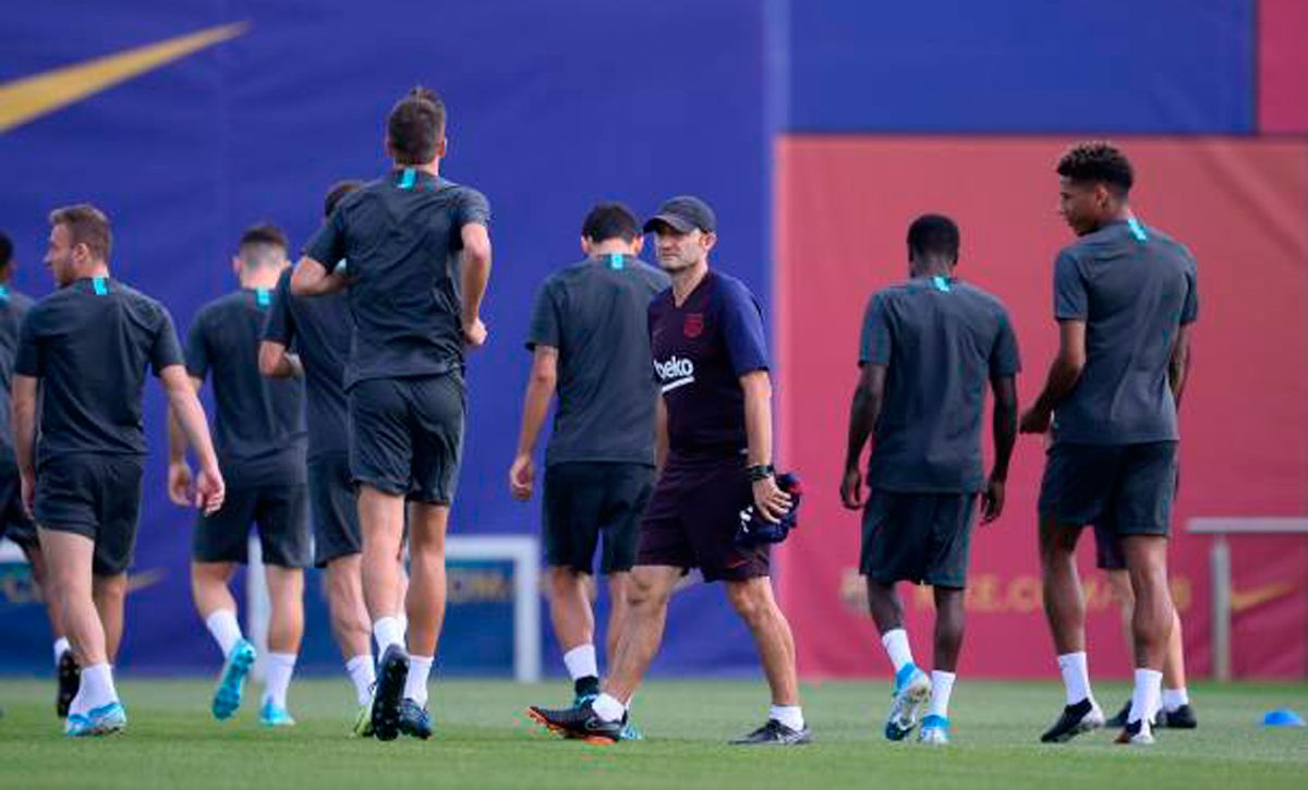 Training of the FC Barcelona