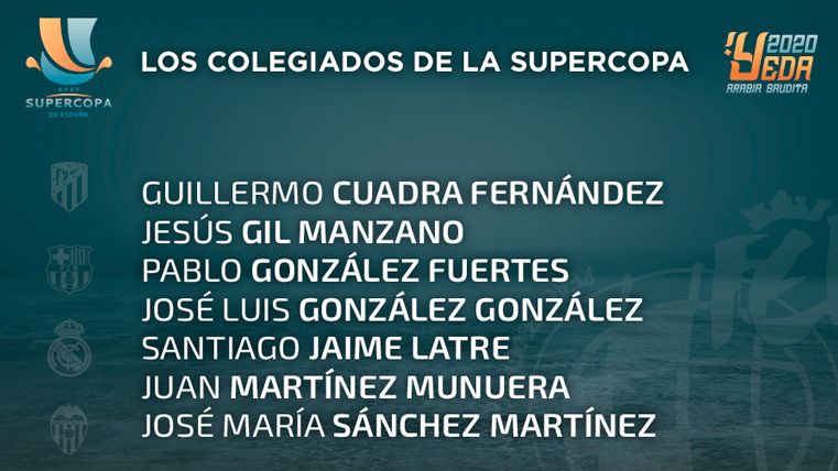 La lista de árbitros publicada por la RFEF para la Supercopa de España | RFEF