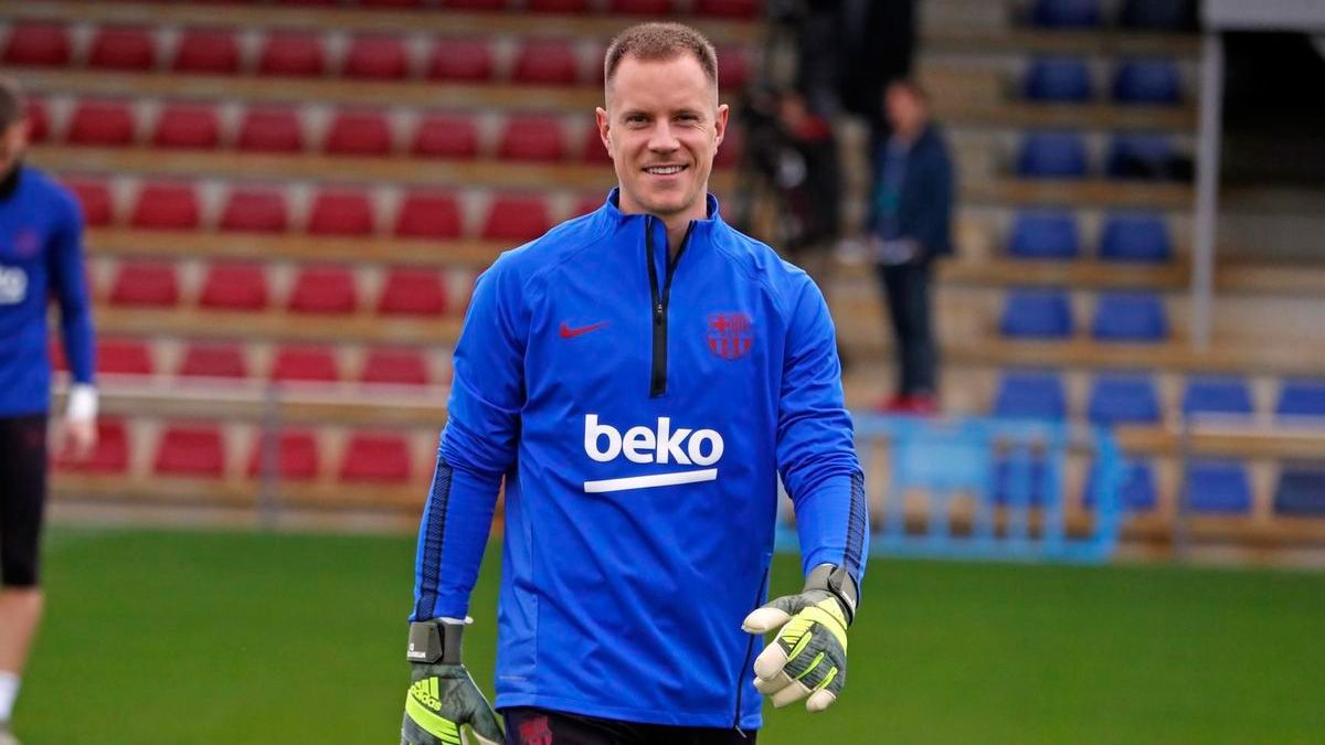 Marc-André ter Stegen in a training session of Barça | FCB