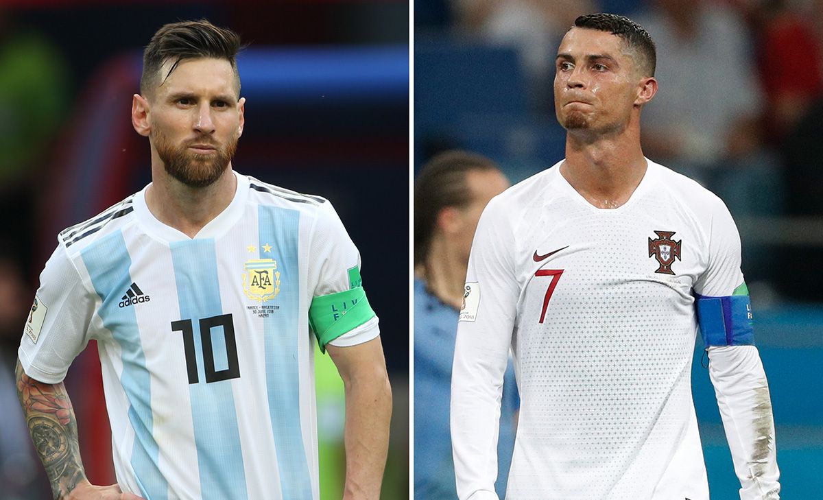 Leo Messi y Cristiano Ronaldo, líderes de Argentina y Portugal
