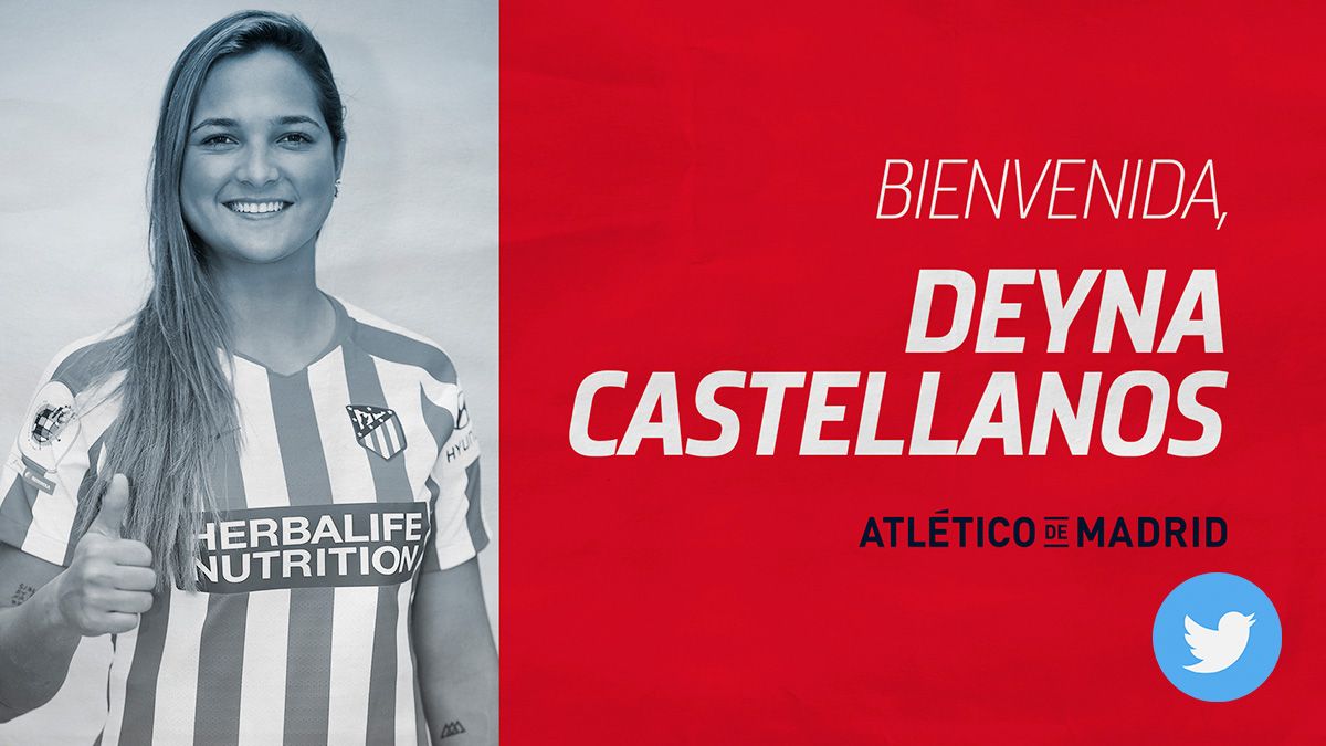Deyna Castellanos, nuevo fichaje del Atlético de Madrid