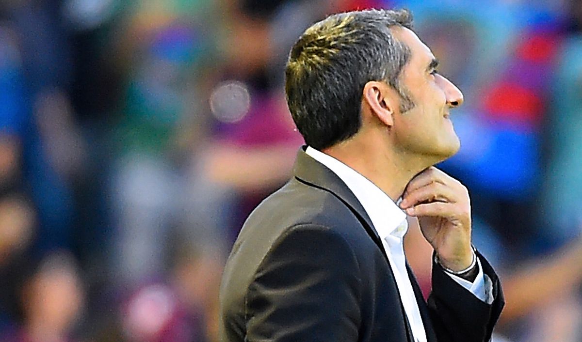 Ernesto Valverde, during the Barça-Atlético in the King Abdullah