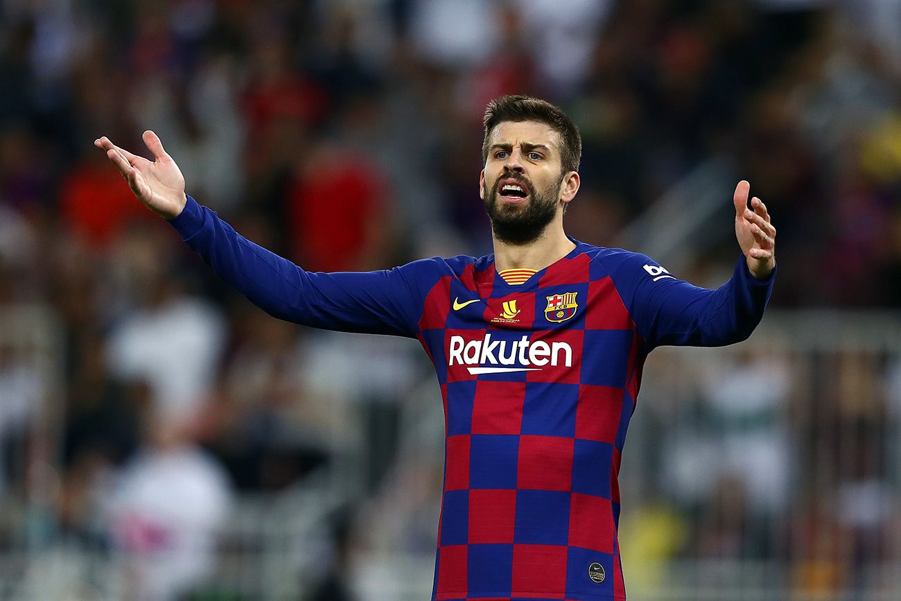 Piqué se queja de una acción en un partido