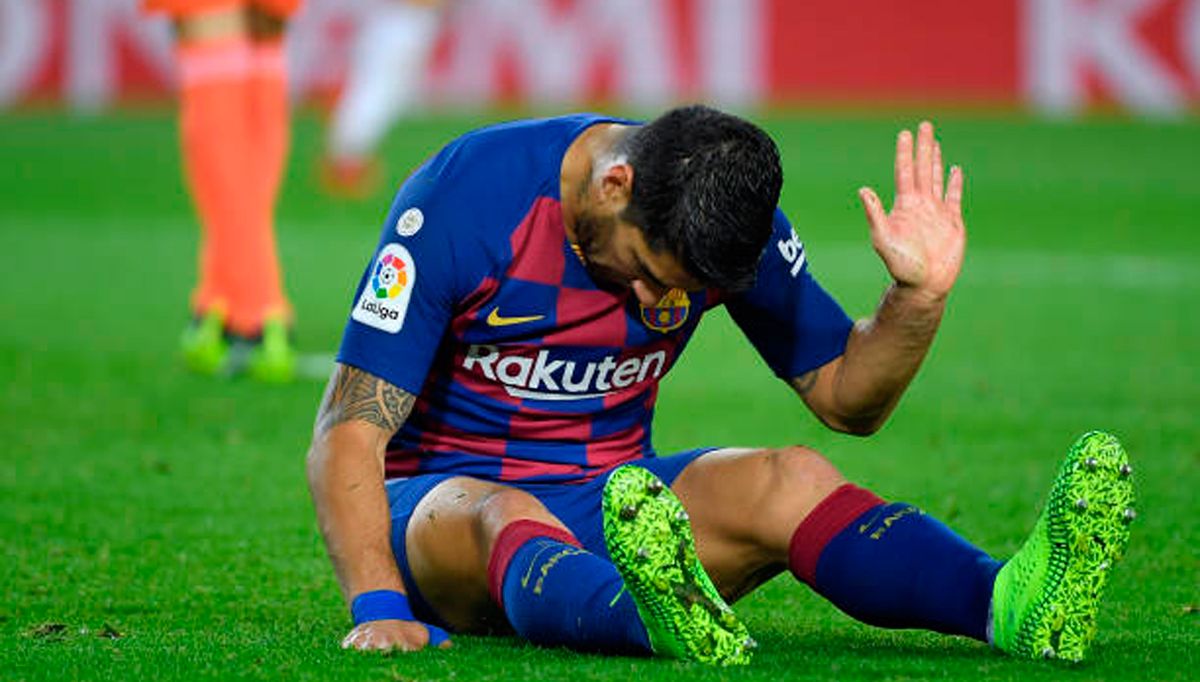Luis Suarez will be taken part of his knee