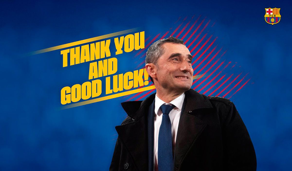 The Barça wishes good luck to Ernesto Valverde
