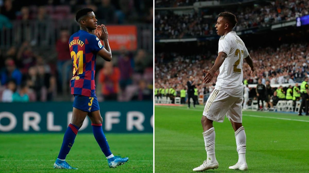 Ansu Fati y Rodrygo Goes, dos perlas de Barça y Real Madrid en LaLiga