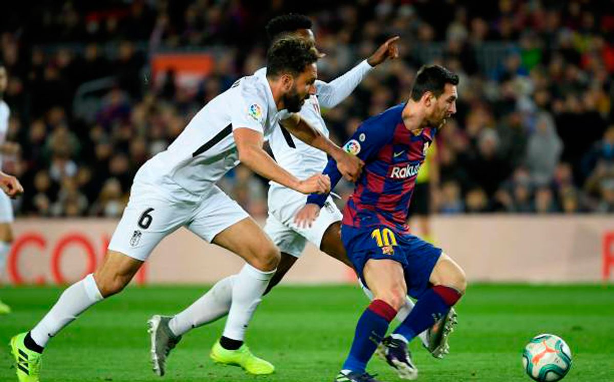 Messi, durante el Barcelona-Granada