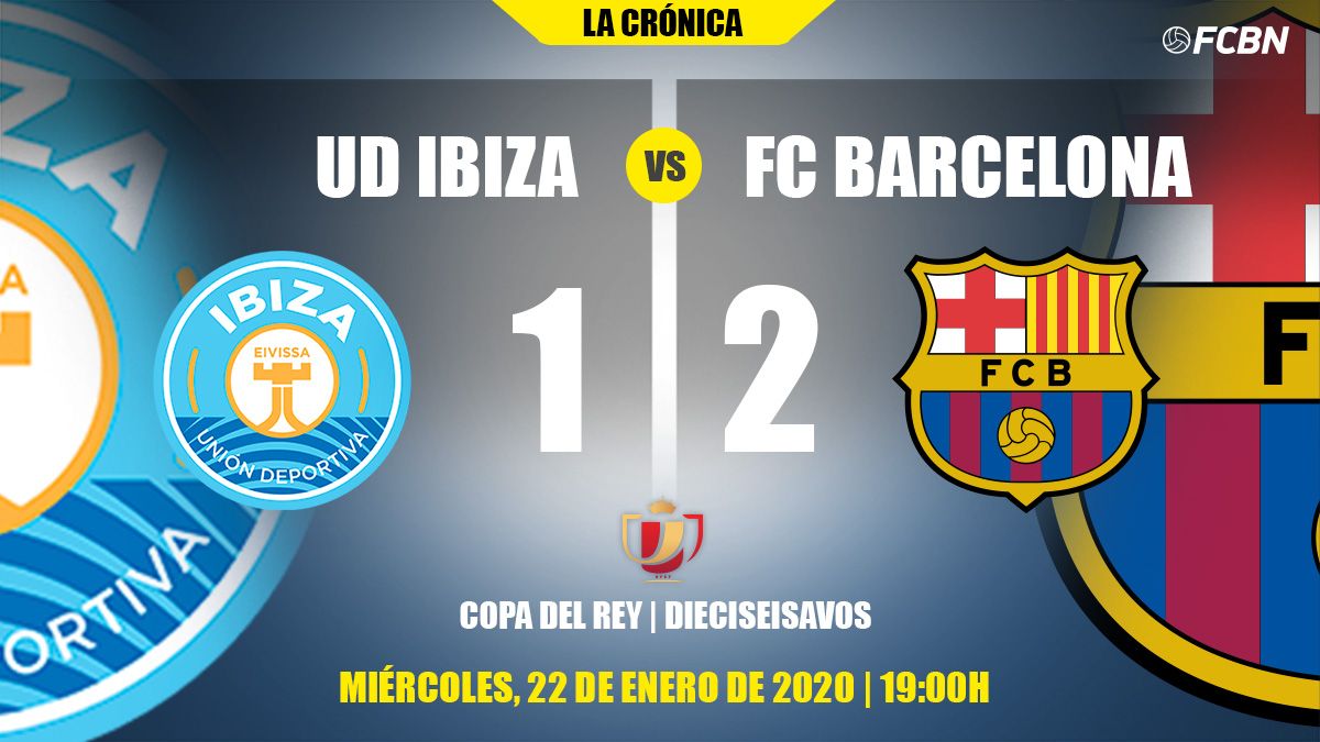 The FC Barcelona won to the Ibiza in Glass of Rey