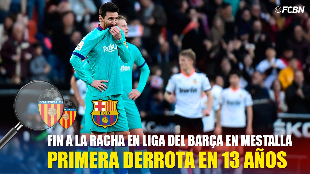 The Barça lost in Mestalla 13 years afterwards