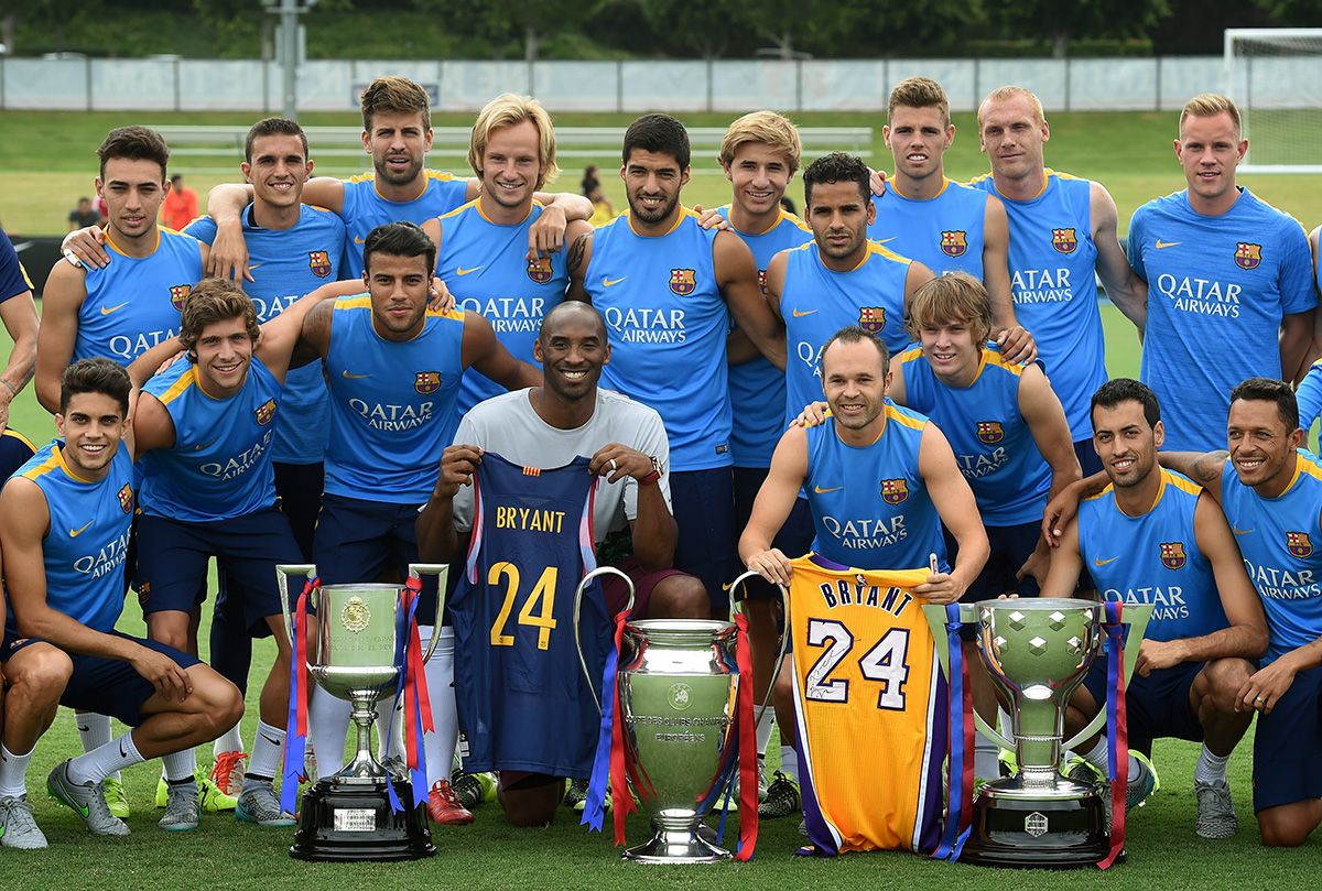 Kobe Bryant, visiting the Barça expedition in 2015