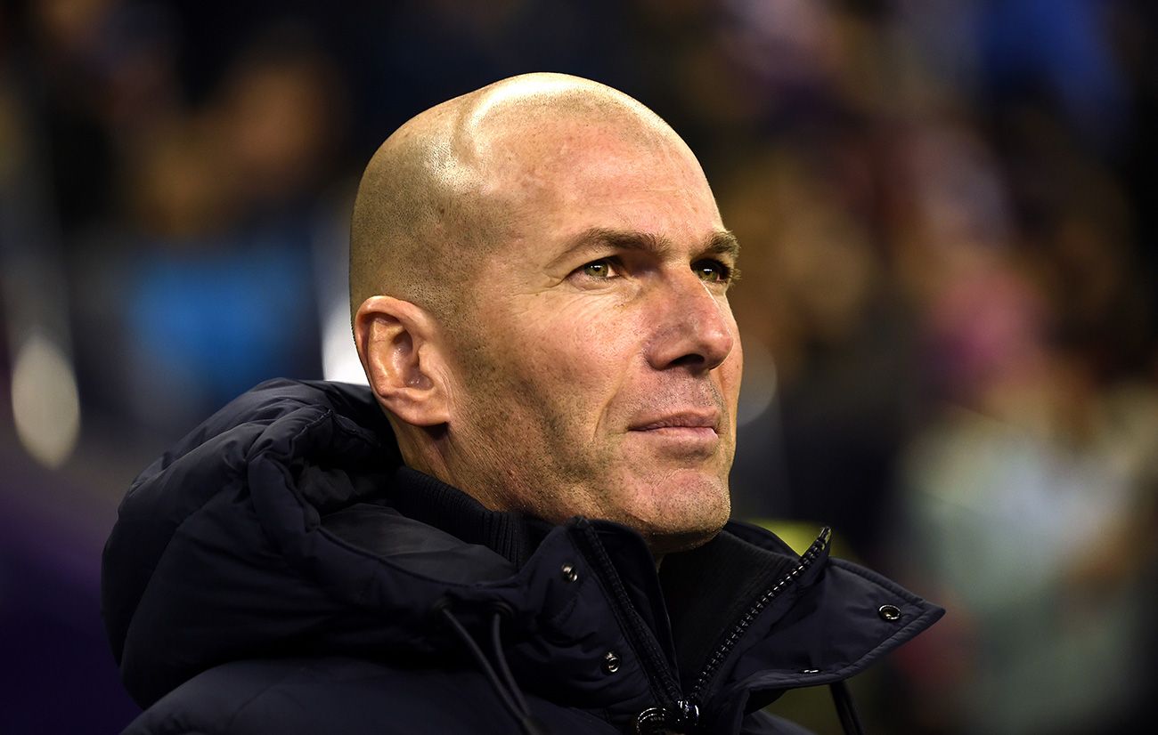 Zidane en el partido contra el Valladolid
