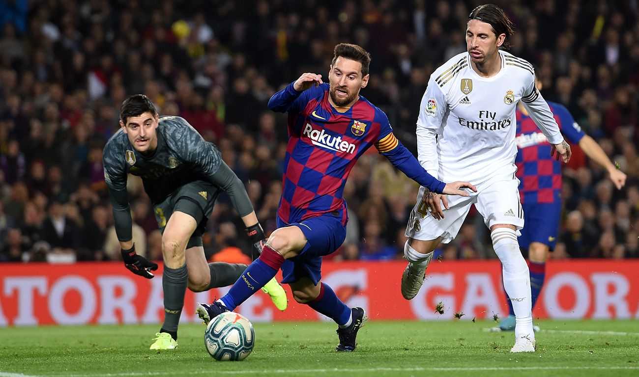 Leo Messi, Sergio Ramos and Courtois in a Classical