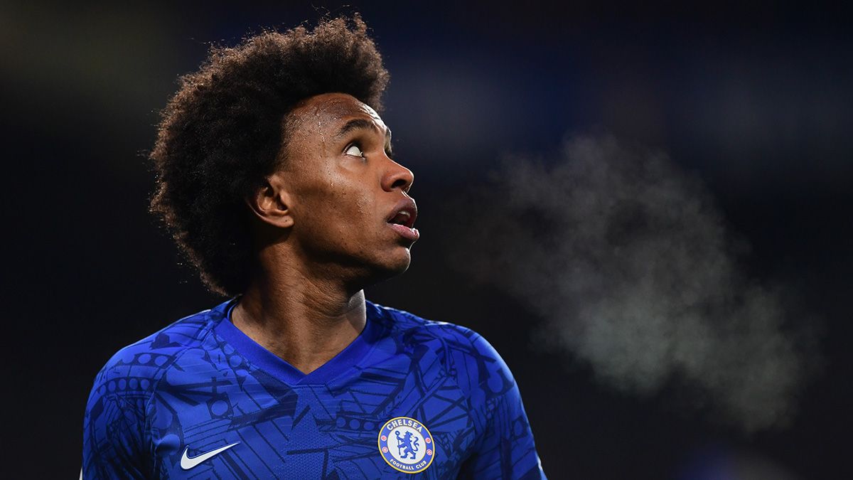 Willian Borges, target of Barça, in a match with Chelsea