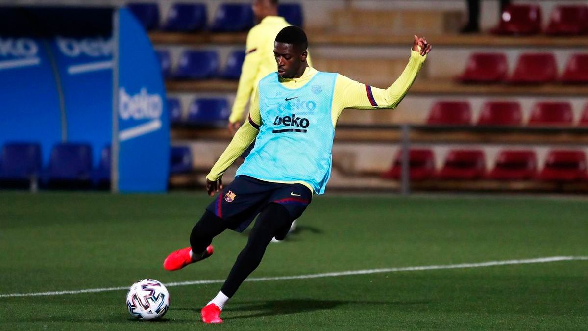 Ousmane Dembélé in a training session of Barça | FCB