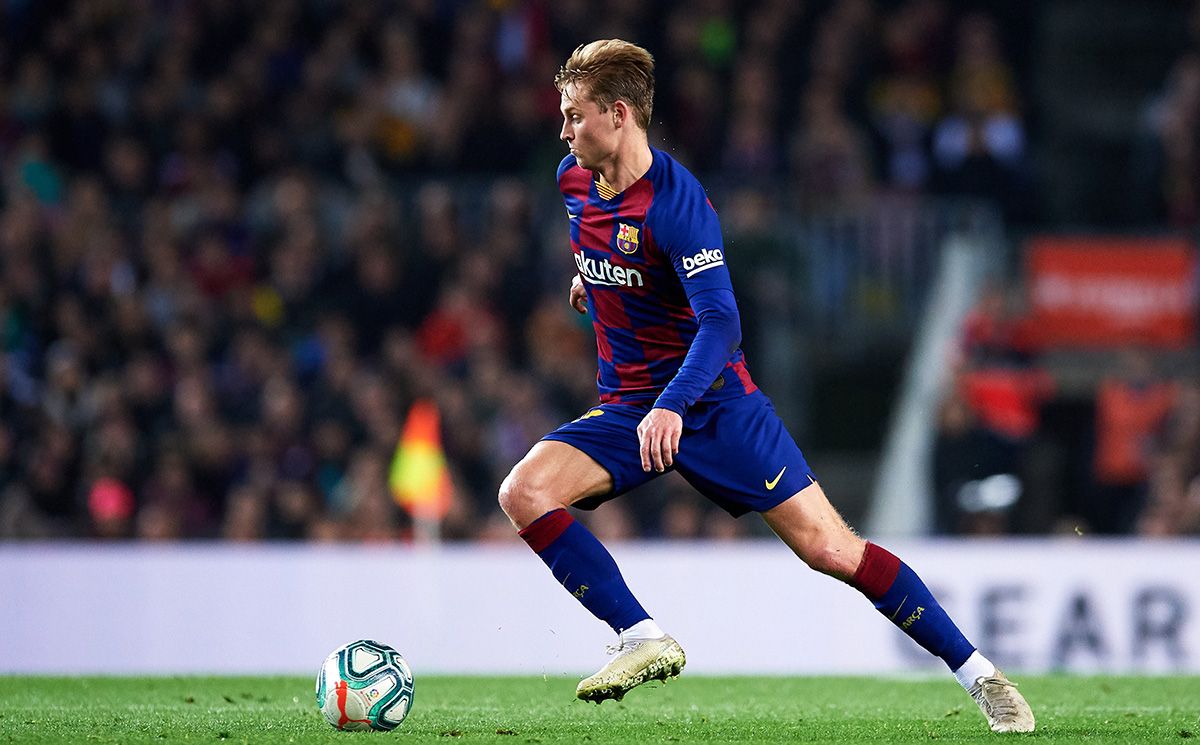 Frenkie de Jong, during a match with the FC Barcelona in the Camp Nou