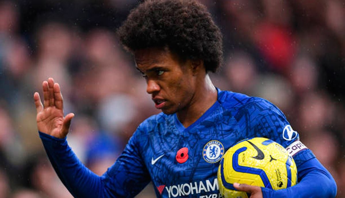 Willian During a match of Chelsea
