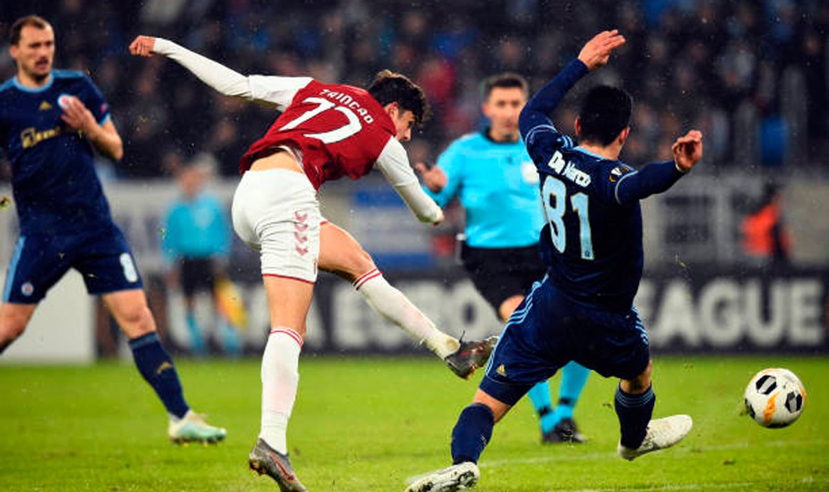 Francisco Trincao in a match with Sporting de Braga