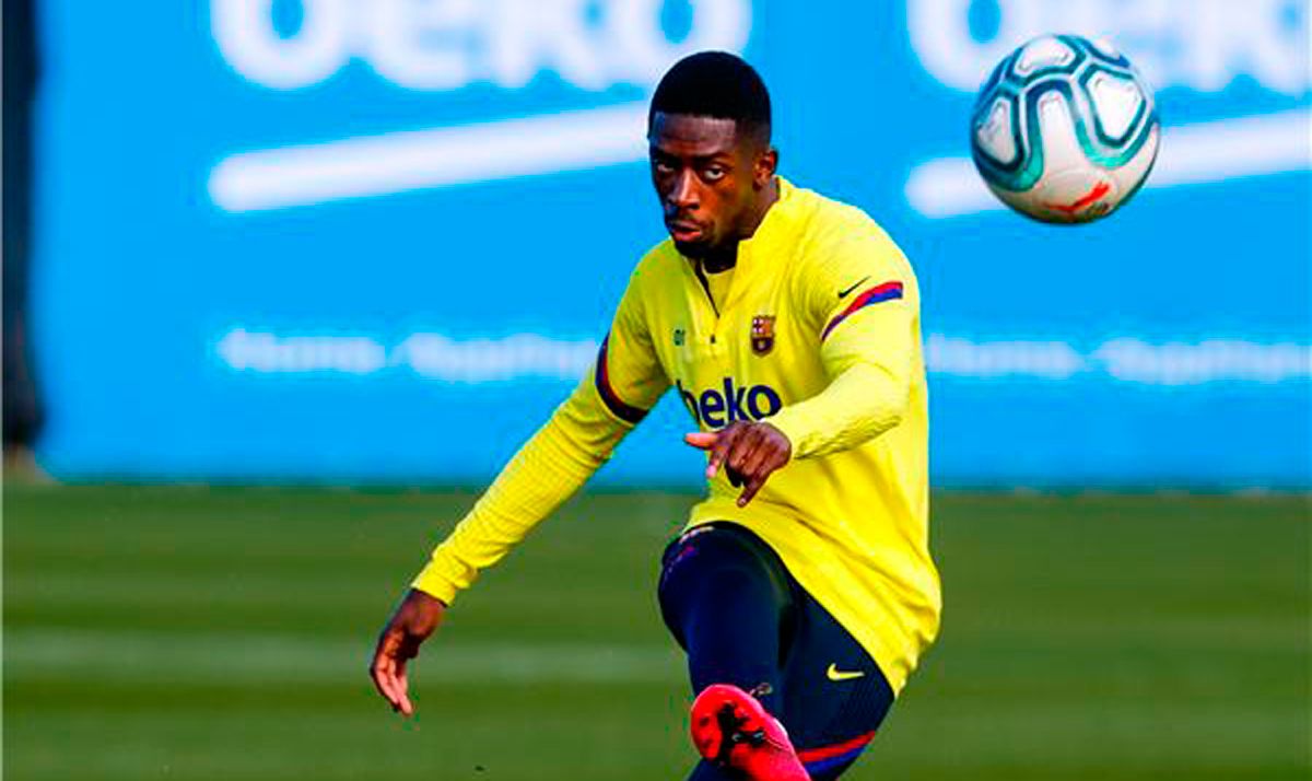 Ousmane Dembélé, in a training | FCB