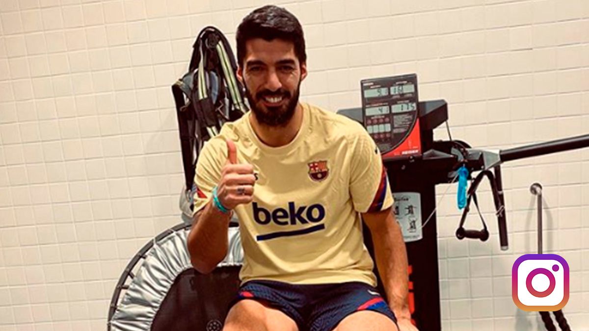 Luis Suárez, optimistic with his recovery in the social media