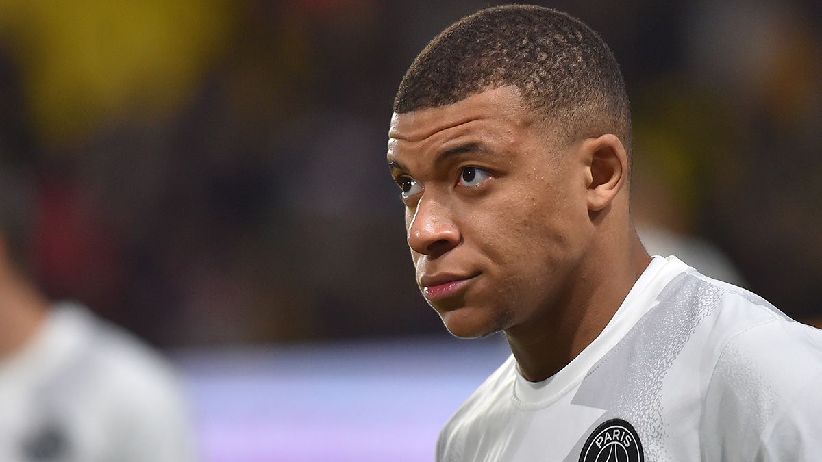 Kylian Mbappé, target of Real Madrid, in a match of PSG