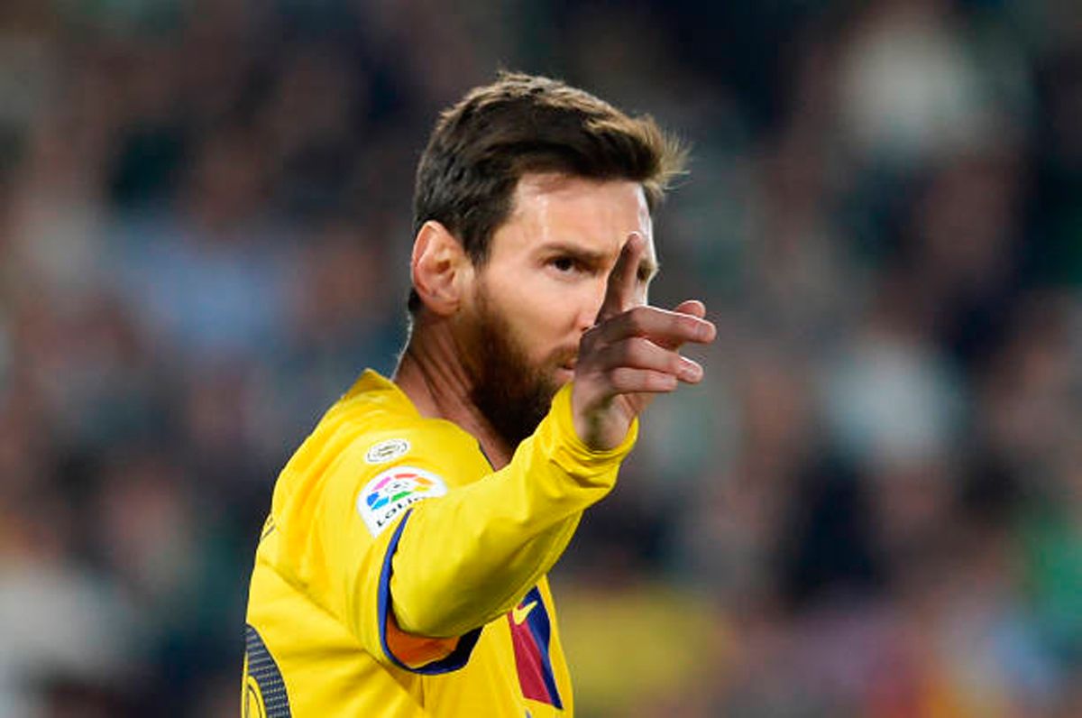 Leo Messi durante el Betis-Barcelona