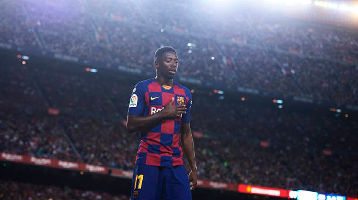 Ousmane Dembélé, durante un partido