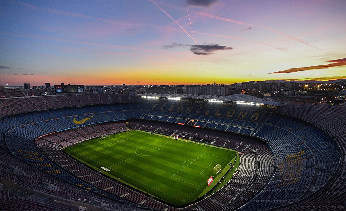 El Camp Nou, justo antes de un partido esta temporada 2019-20