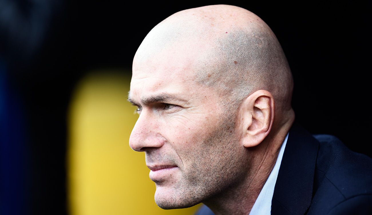 Zidane en un partido del Real Madrid