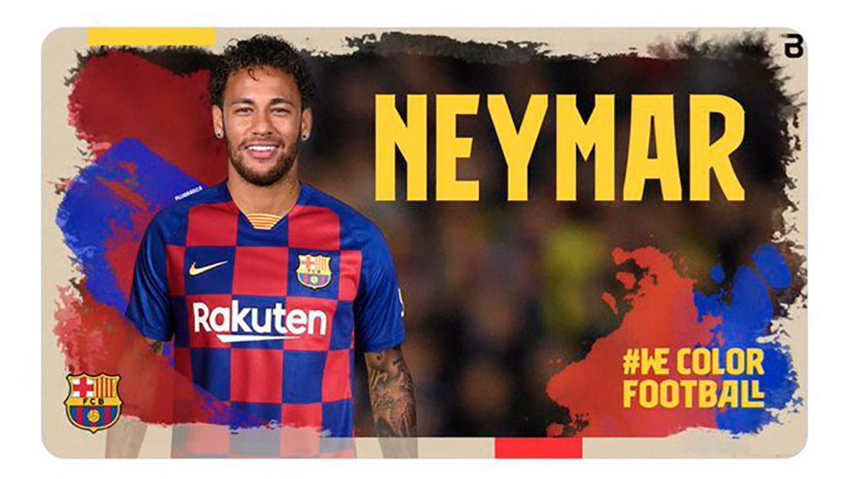 Neymar, presented with the Barça by the hacker