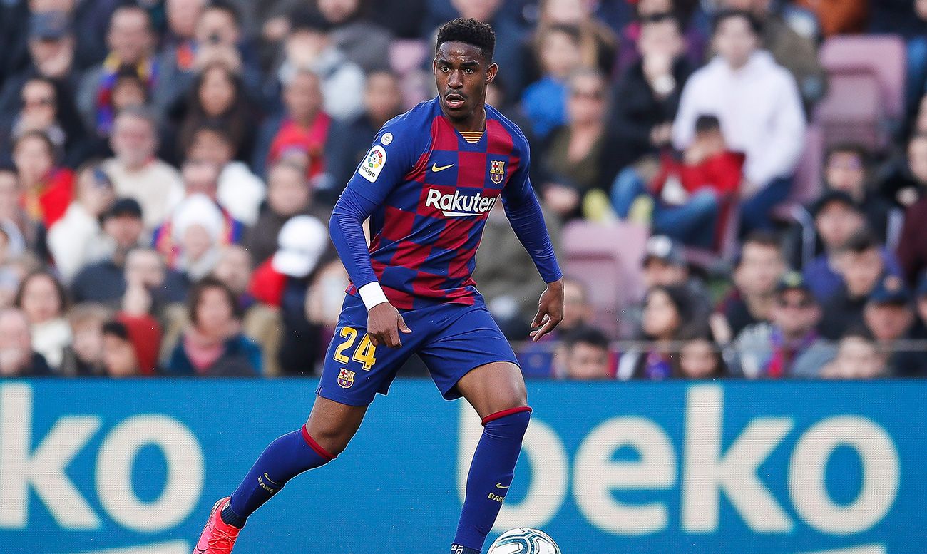 Junior Firpo en el partido contra el Getafe