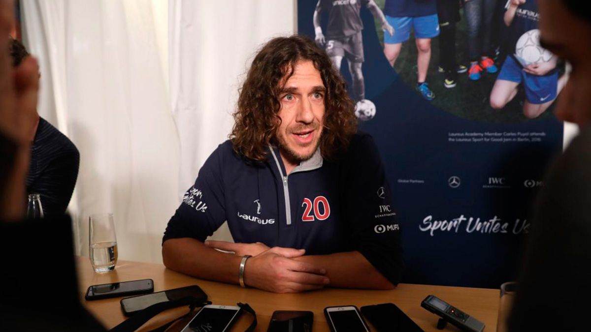 Carles Puyol in an interview during the previous of the Laureus Awards