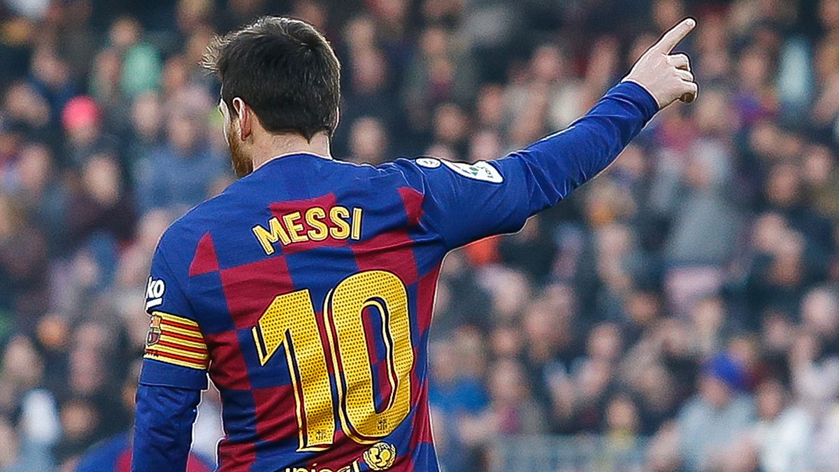 Leo Messi en un partido del FC Barcelona en LaLiga