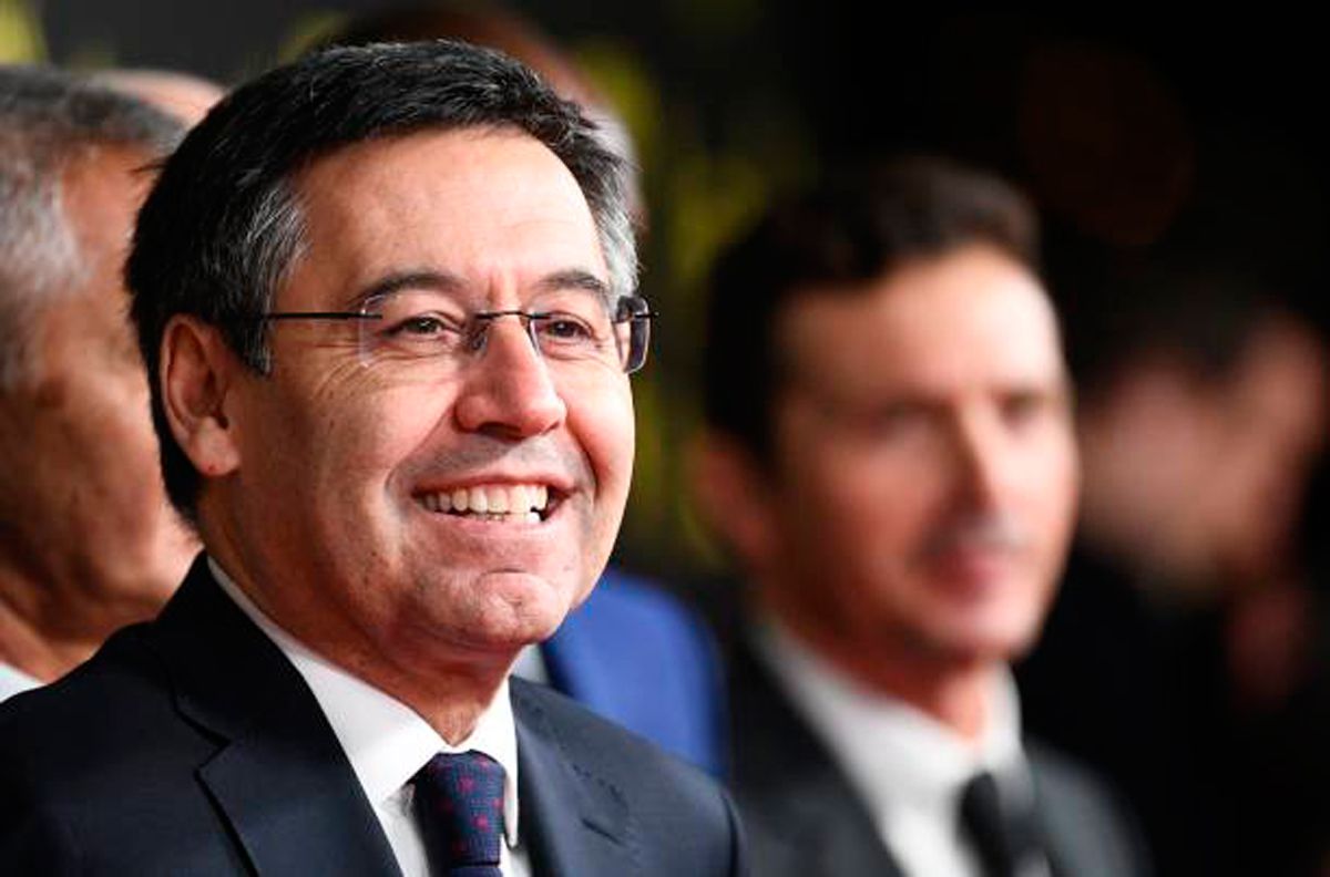 El presidente Josep Maria Bartomeu en un acto del Barça