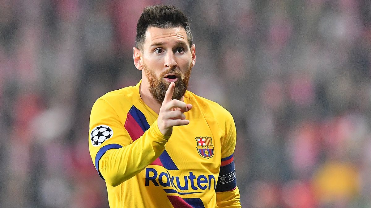 Leo Messi en un partido del Barça en la Champions League